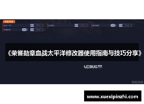 《荣誉勋章血战太平洋修改器使用指南与技巧分享》